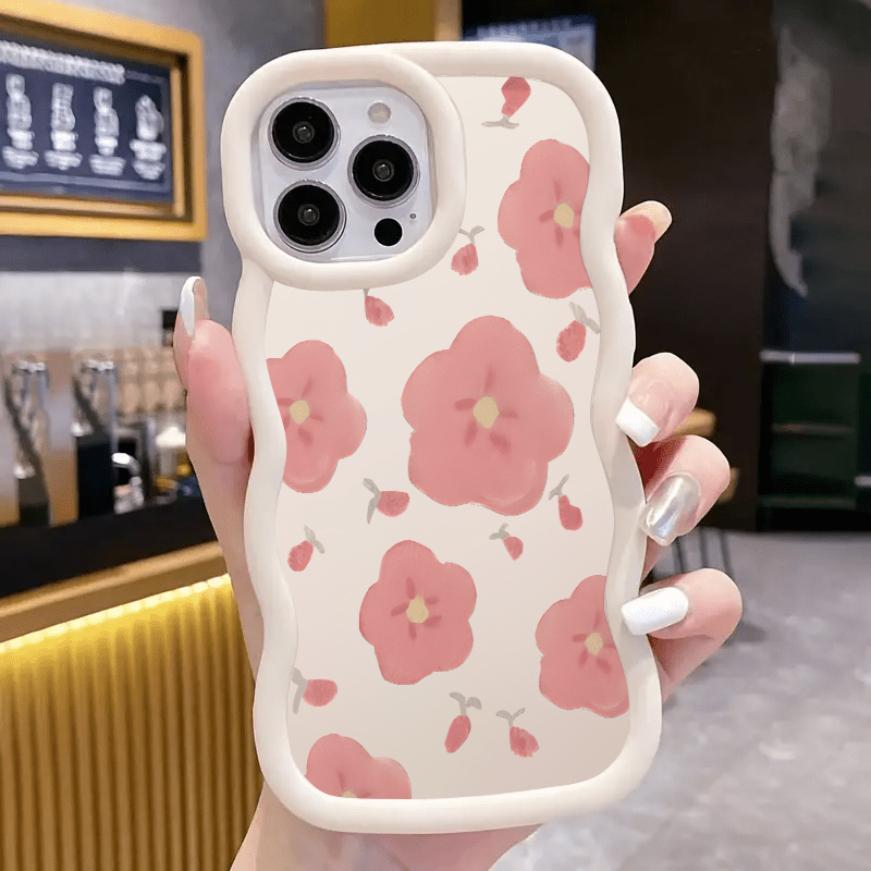 Набор противоударных чехлов для телефонов с ярким дизайном цветочного сердца для различных моделей iPhone с 11 по 16.