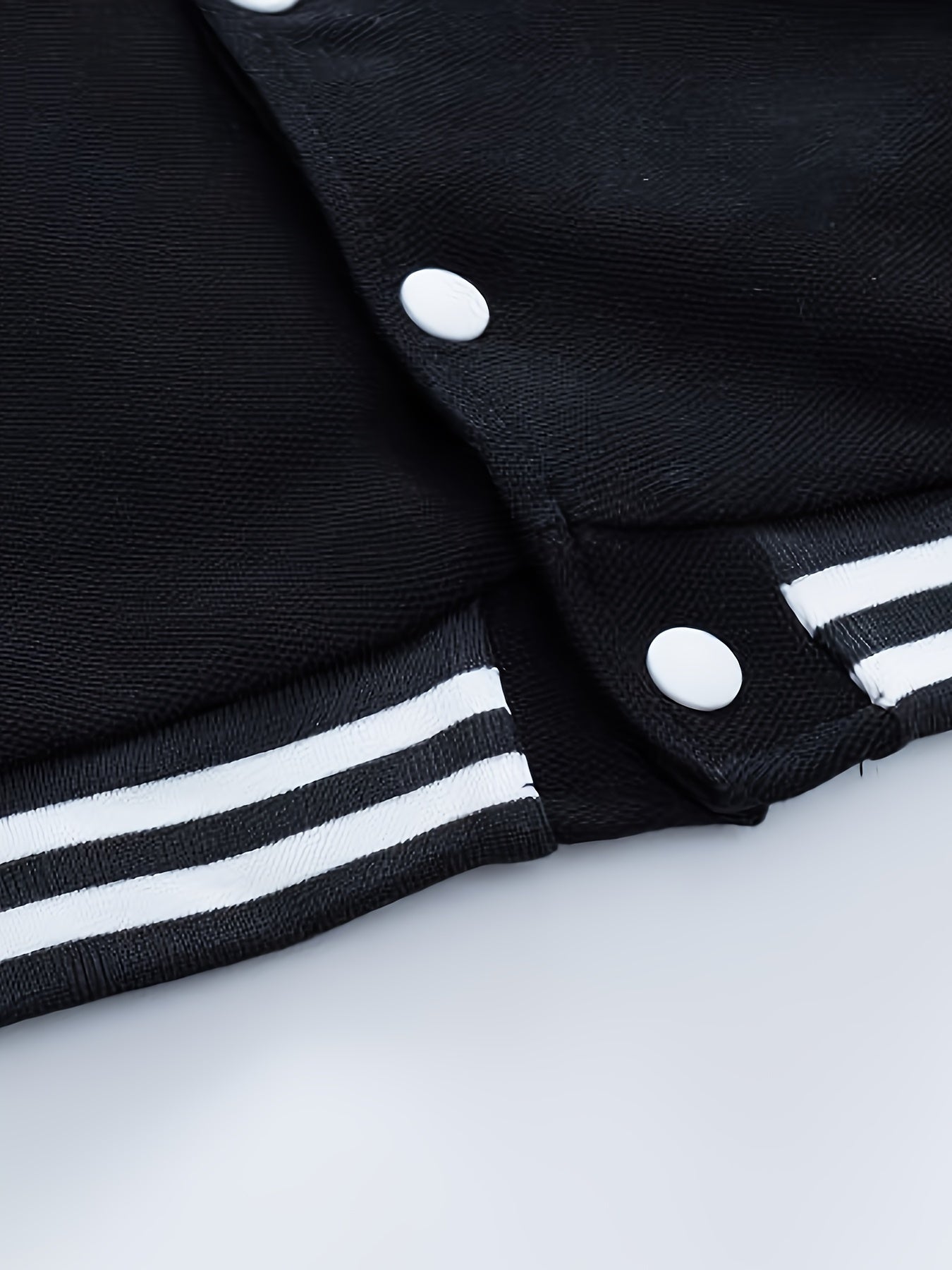 Boys Long Sleeve Varsity Baseball Jacket with Letter Graphic and Color Block Design