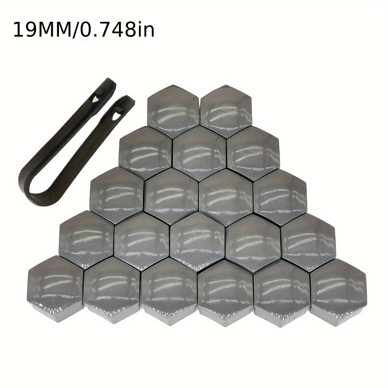 20 Pieces Automotive Wheel Hub Decorative Caps Polycarbonate Dustproof Rustproof 17mm 19mm 21mm