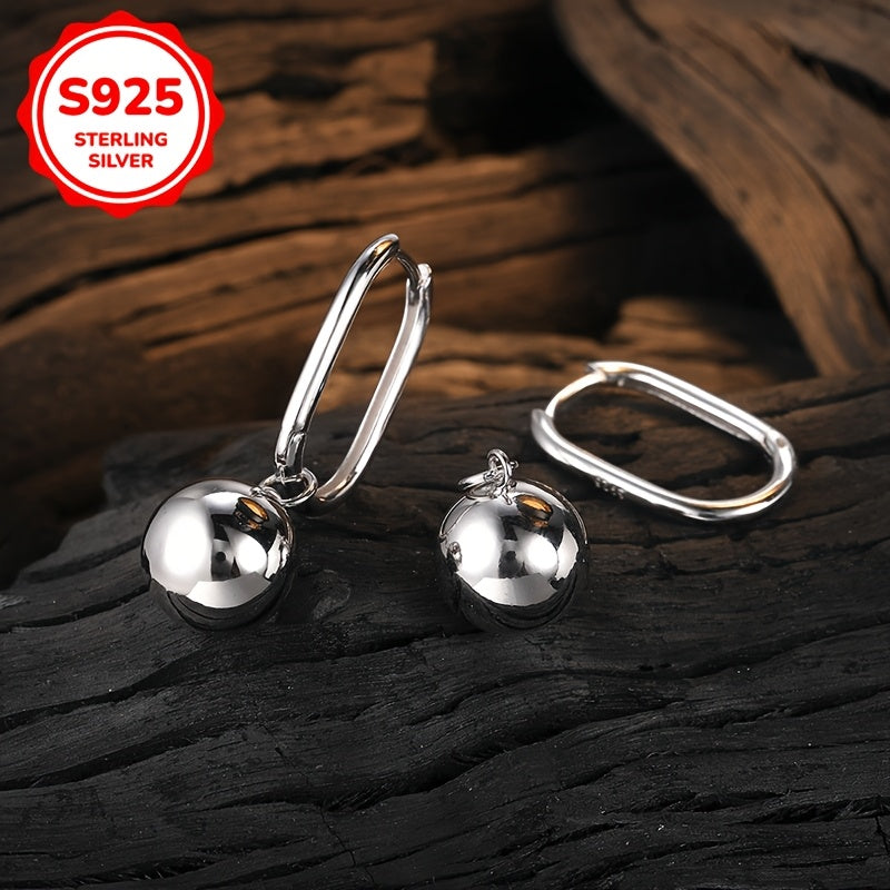 Women's Long Bead Earrings Silver Fashion Casual Jewelry
