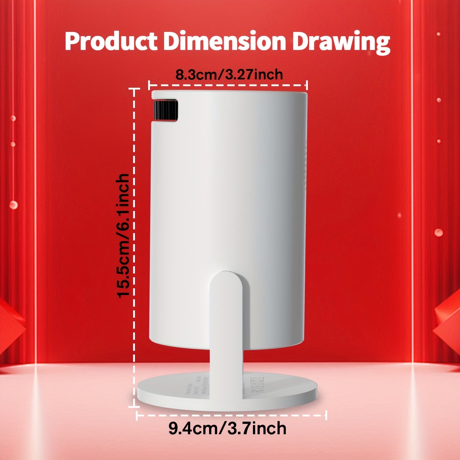 Uy kinoteatri, ofis va sayohat uchun kichik portativ proyektor, ichki karnay bilan