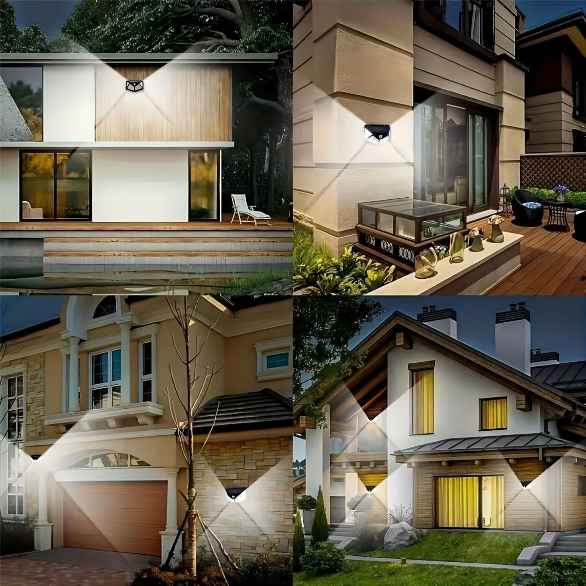 4-Pack Solar Motion Lights with 100 LED IPX-4 Water-Resistant Outdoor Security Lighting