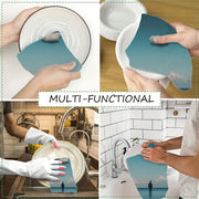 Two-Piece Ultra Soft Kitchen Towels Sky Cloud Design Highly Absorbent Machine Washable