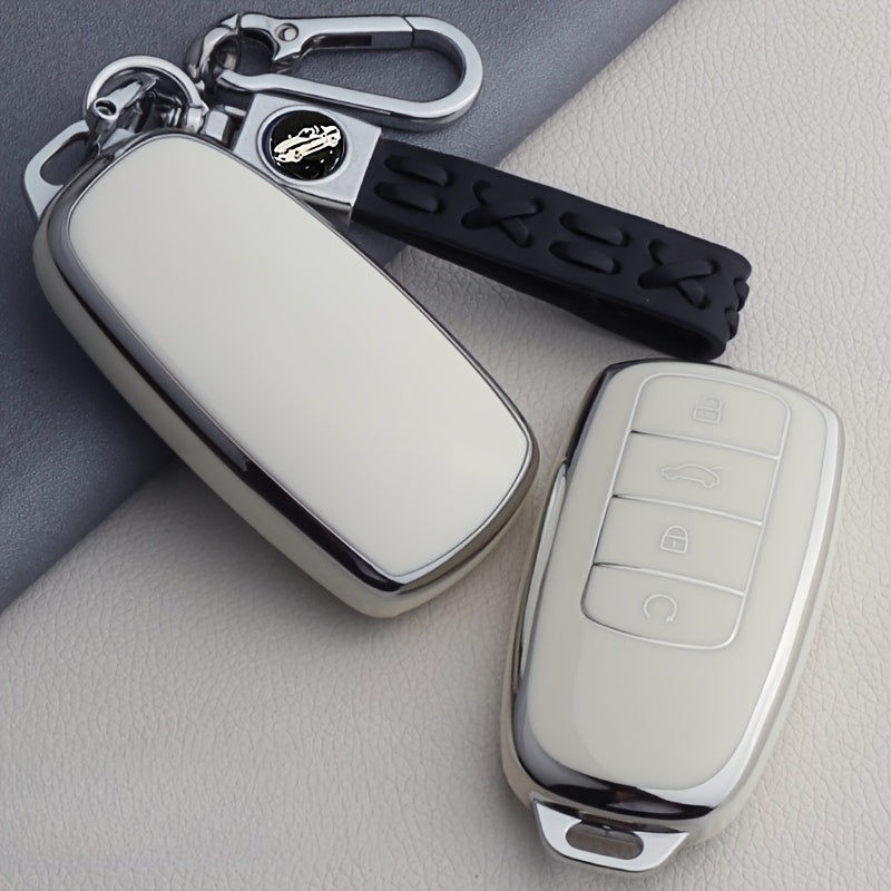 Universal TPU Car Key Fob Cover for 4-Button Remote Anti-Fall Wear-Resistant