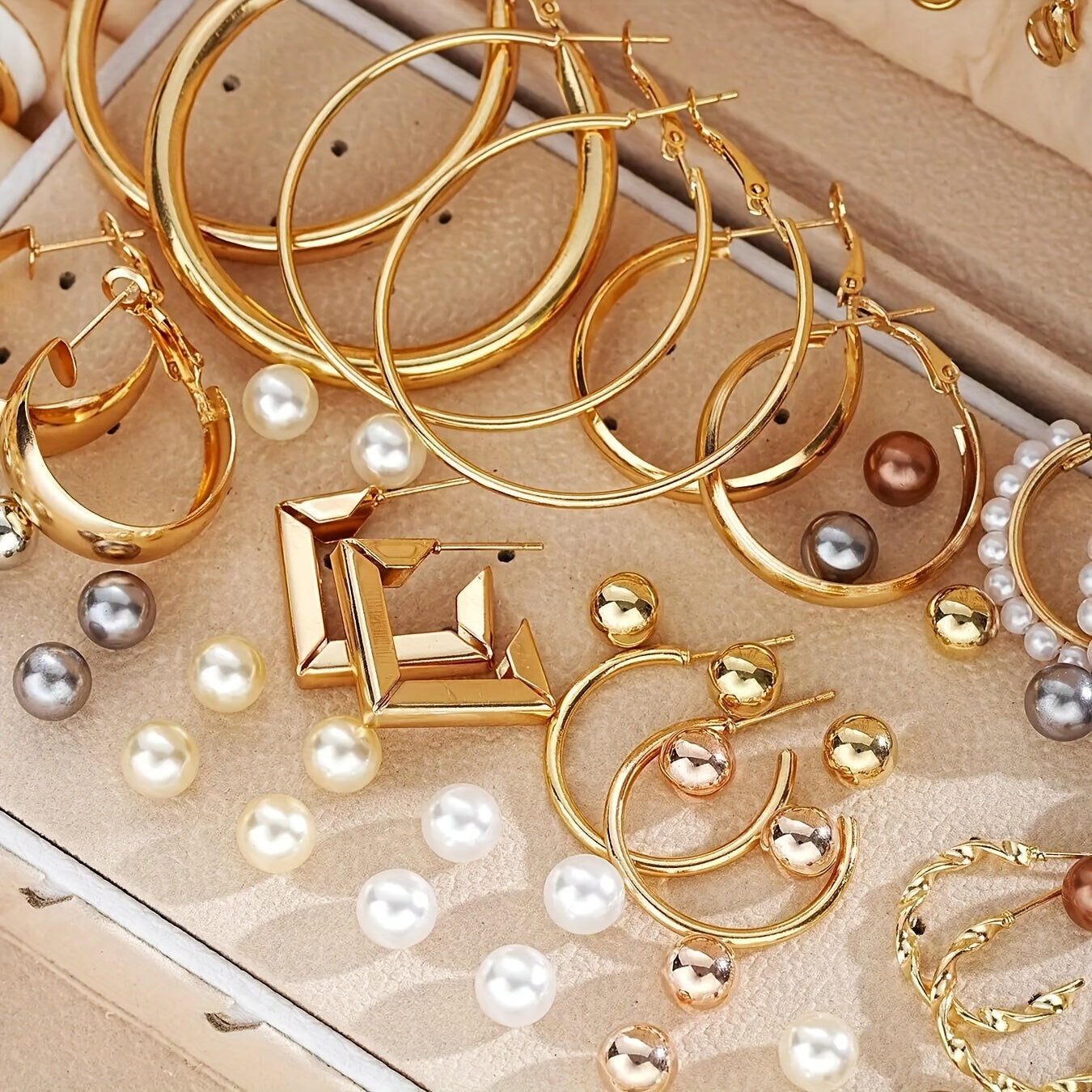 86/83 dona Elegan Vintage va Chic Soxta Marvarid Zargarlik Ayollar Uchun - Quloq bilaguzuklari, Zanjirlar va Uzuklar | Har kuni kiyish va Sevishganlar kuni, Rojdestvo va Onalar kunida sovg'a berish uchun ideal