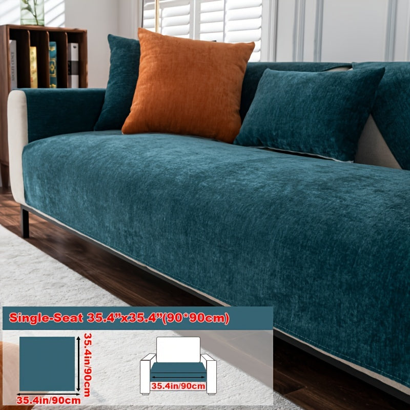 Chenille Sofa Cover for 1-4 Seater All-Season Pet-Friendly Non-Slip Machine Washable