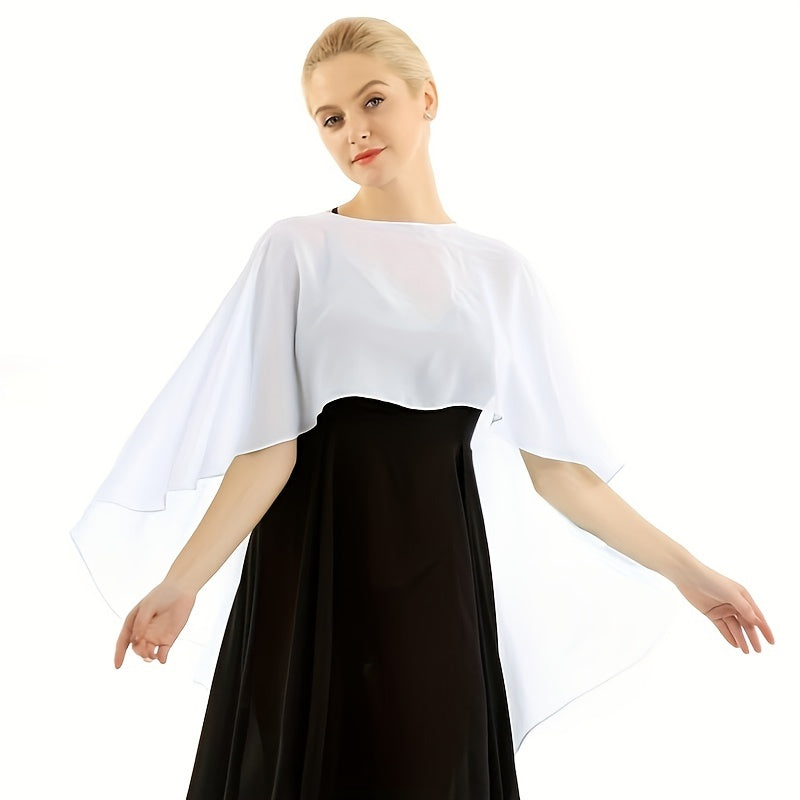 Ayollar uchun Chiffon shalv, kechki va kundalik kiyim uchun engil, bir rangli plash