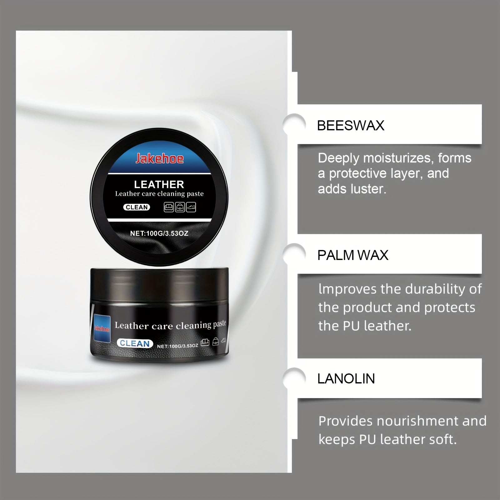 Leather Cleaner and Conditioner Gel for Bags and Sofas, Residue-Free, Under 1L