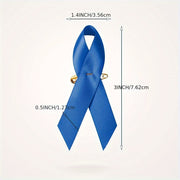 Blue Awareness Ribbon Pins Set of 100 Minimalist Style Sturdy Material for Charity Events