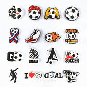 16pcs Plastic Soccer Shoe Charms Football Shoe Accessories Diy Decorations