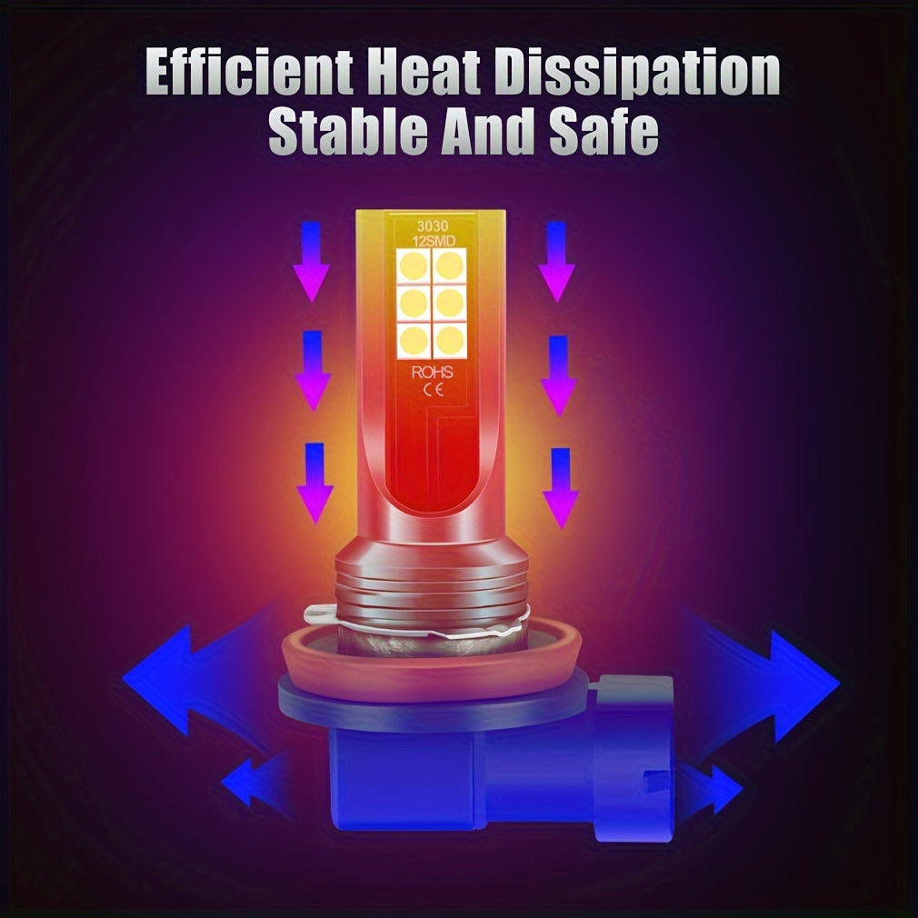 Luces antiniebla LED universales 6000K blancas 12V 24V H11 H8 H11H8 HB3 HB4 HB6