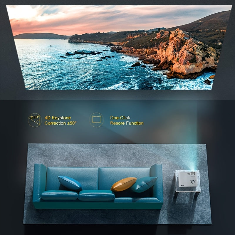 Home Theater 4K Projector 20000 Lumens WiFi Bluetooth Wireless