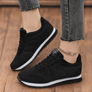 Women’s Breathable Fabric Sneakers Casual Lace-Up Low Top Running Shoes