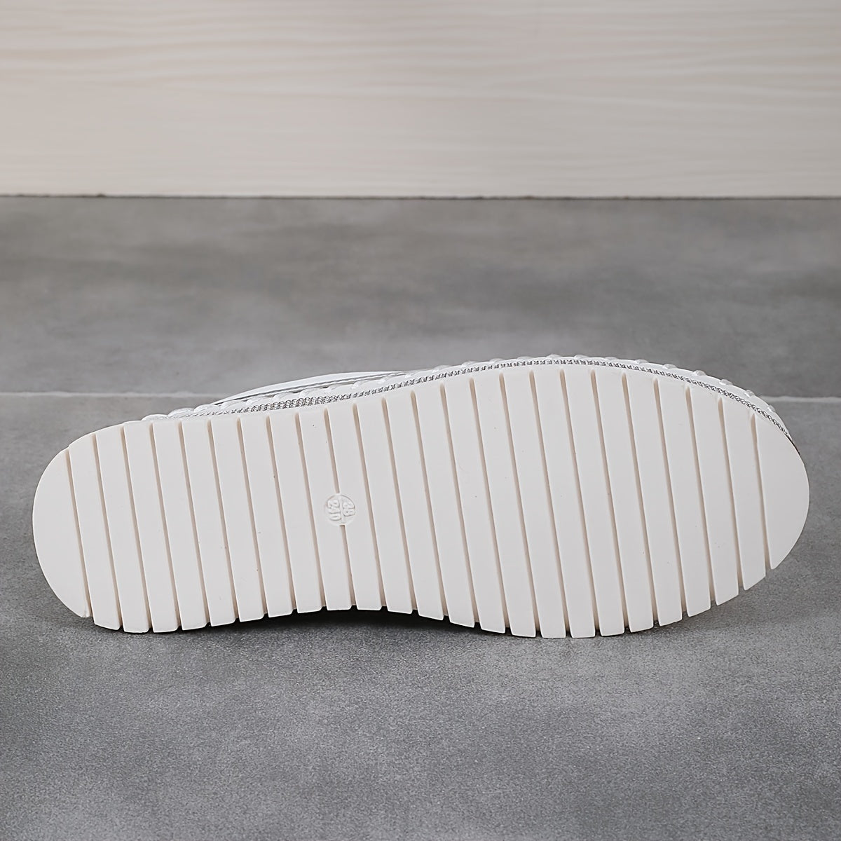 Women's Glitter Flats, Solid Color Slip-On Loafers, Comfortable Platform Shoes