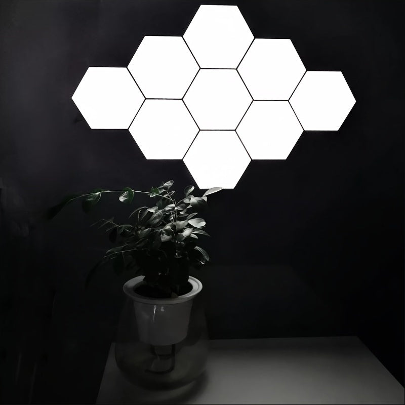 Hexagonal LED Wall Light with Touch Control and Night Light Energy Efficient Modern Decor
