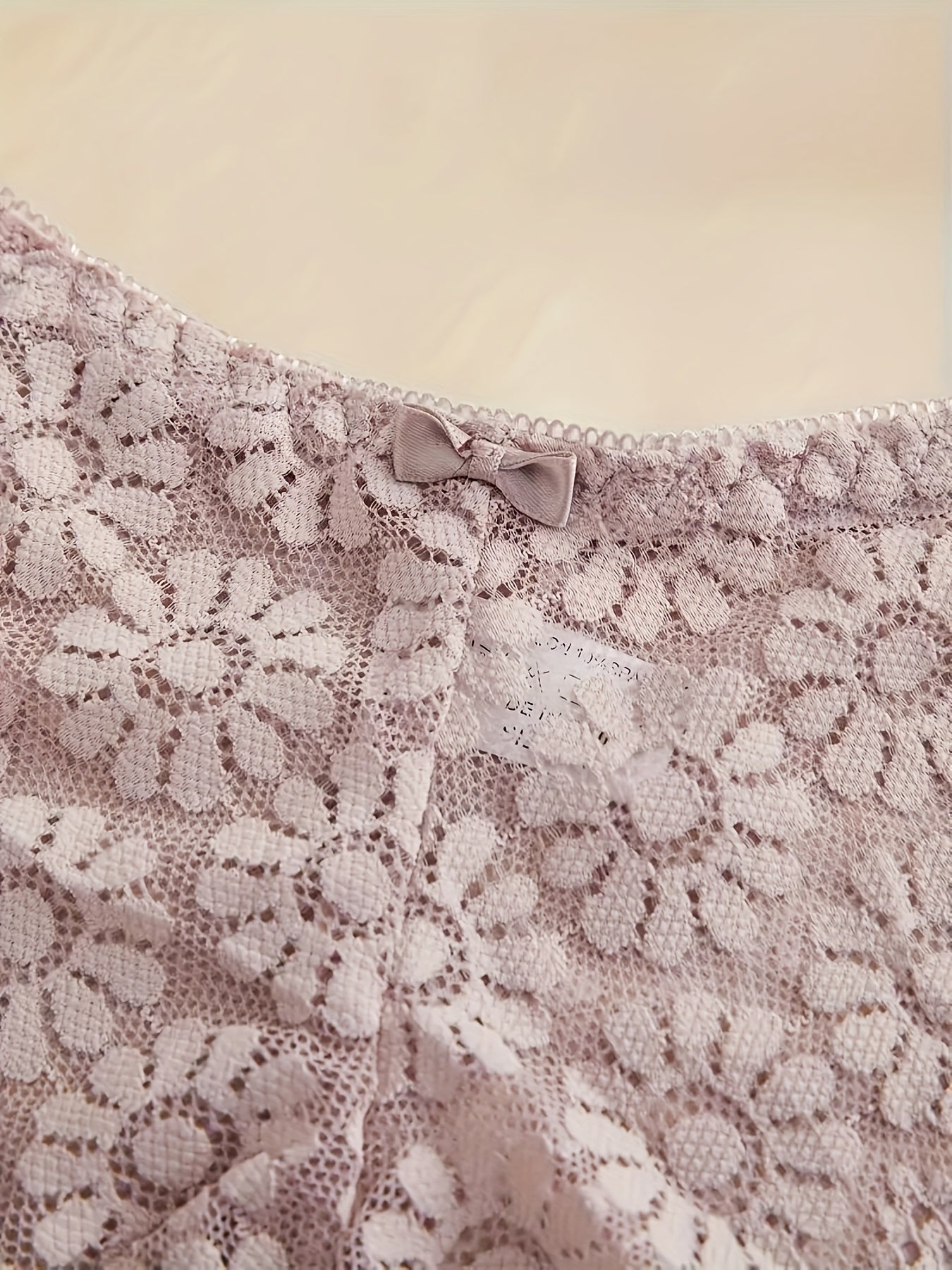 Women's Floral Lace Lingerie Set with Triangle Cup Bra and Scalloped Panties