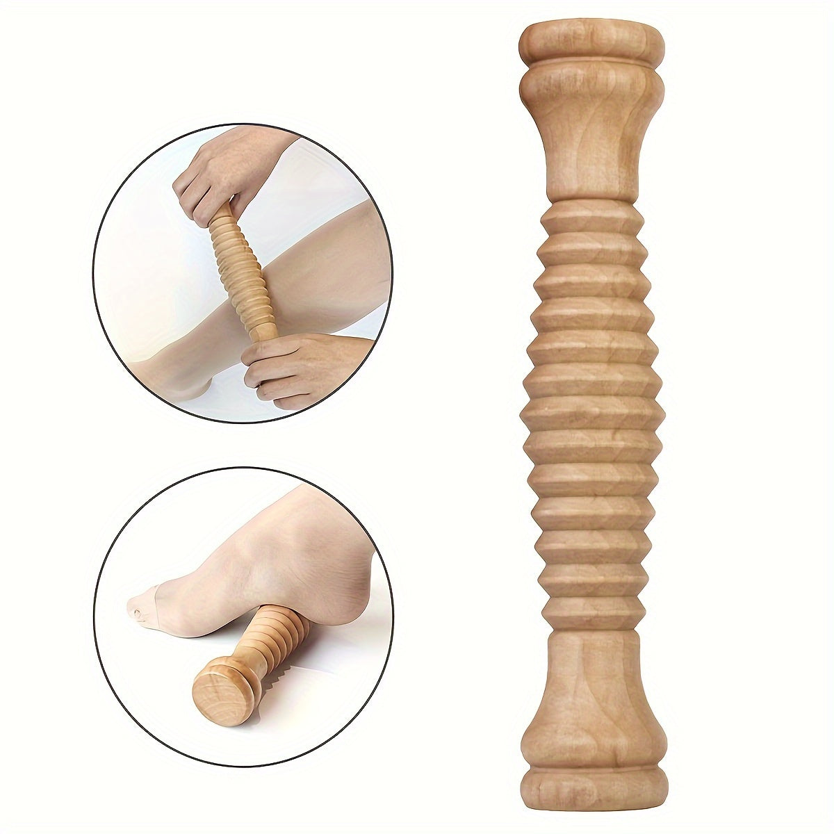 Foot Reflexology Massager Wood Back and Feet Relaxation Spa Tool