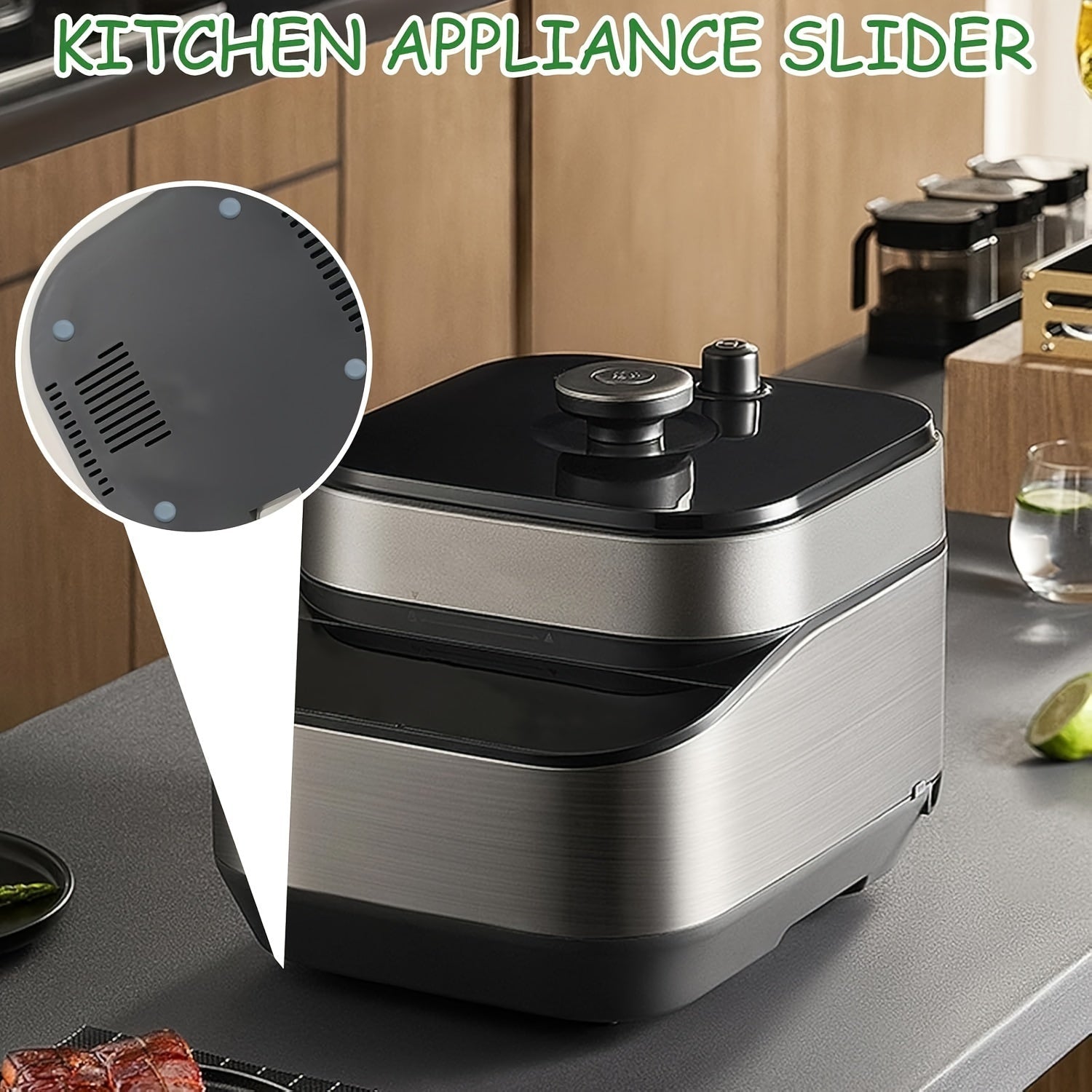 36 piezas de deslizadores autoadhesivos para utensilios de cocina con 3 tamaños para encimeras y electrodomésticos