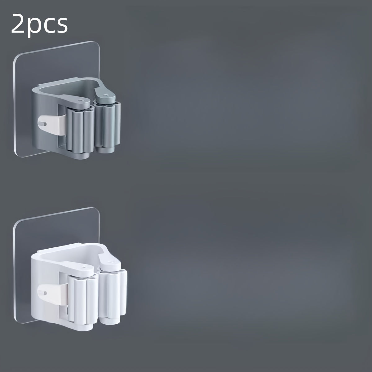 Двухсекционный настенный держатель для швабры и метлы без сверления, полка для хранения для кухни и ванной