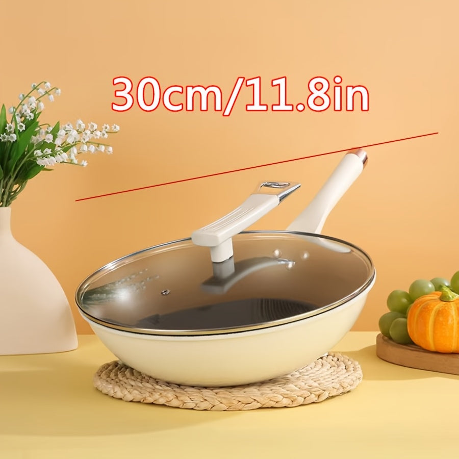 1 dona ko'p maqsadli yopishqoq temir qozon, sakkizburchak shaklida va tekis pastki bilan, induksiya va gaz pechlarida oson pishirish uchun mukammal. Uyda foydalanish uchun ideal va internetda mashhur.