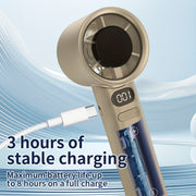 Mini USB Rechargeable Handheld Fan with 120 Speed Settings for Travel Outdoor