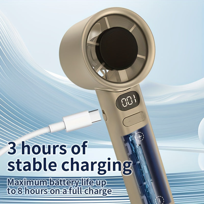 Handheld Small Fan with 120 Speed USB Rechargeable Portable Fan for Travel and Outdoor Use