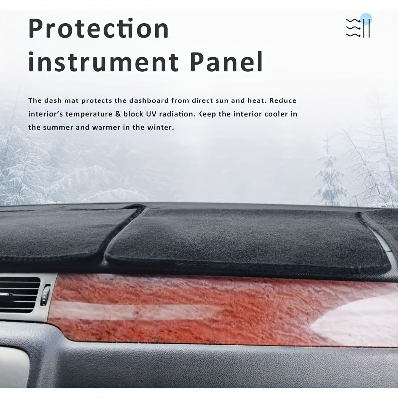 Center Console Dash Mat Protector Sunshield Cover for Chevy GMC SUV