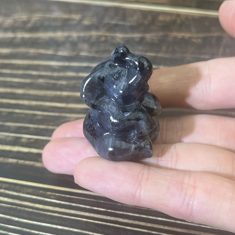 Quartz Crystal Elephant Figurine Decorative Desk Ornament Gift for Elephant Lovers