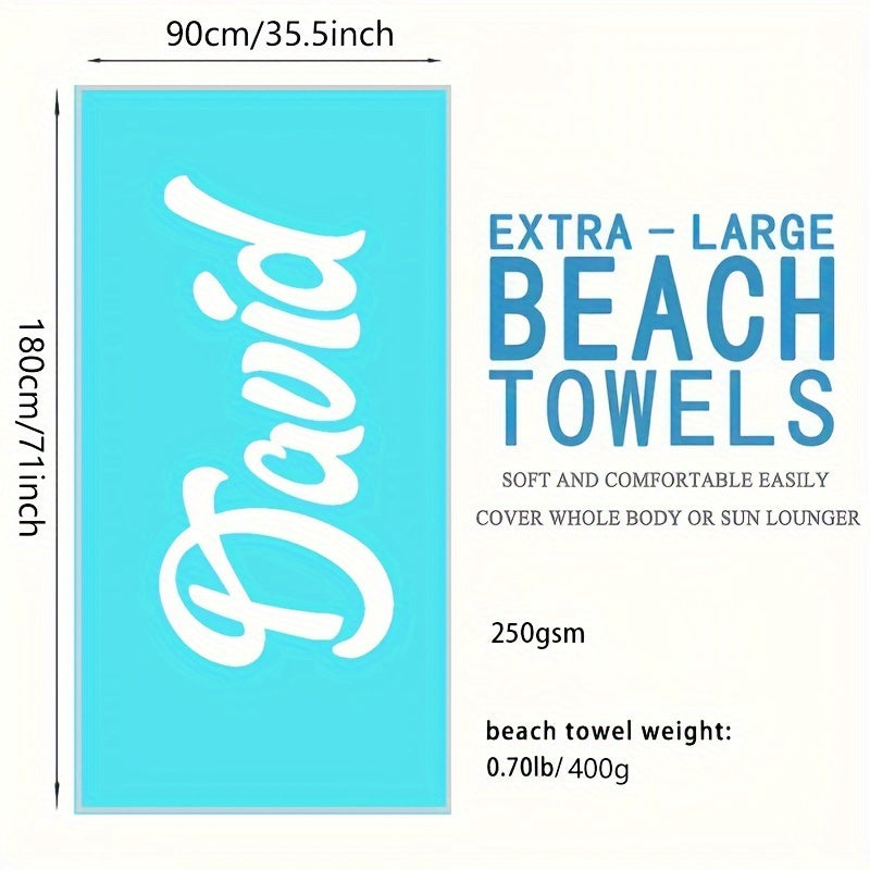 Personalized Beach Towel Custom Name Super Absorbent Quick-Drying for Beach Swimming Camping