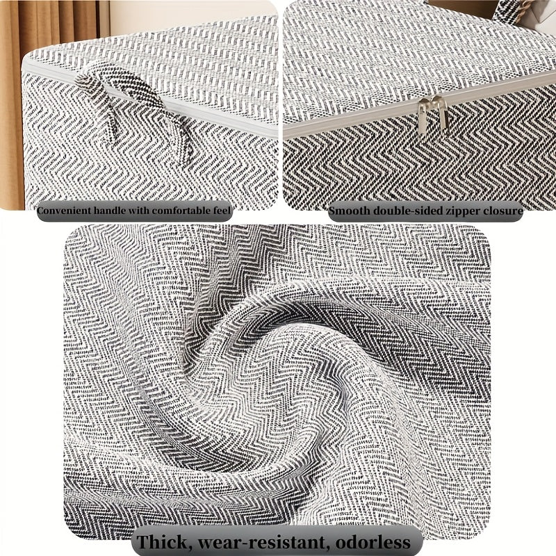 Kiyimlar va yostiqchalar uchun 4 ta katta mato saqlash sumkasi, yostiq osti tashkilotchilar