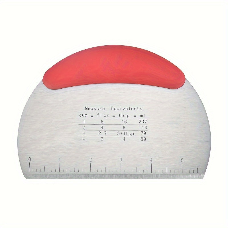 Stainless Steel Dough Cutter with Measurement Scale for Baking Pizza Pastry