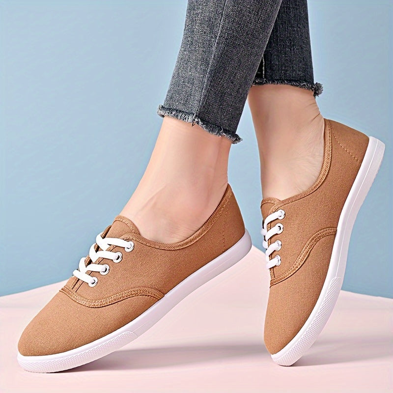 Women’s Low-Top Slip-On Sneakers Breathable Fabric Casual All-Season