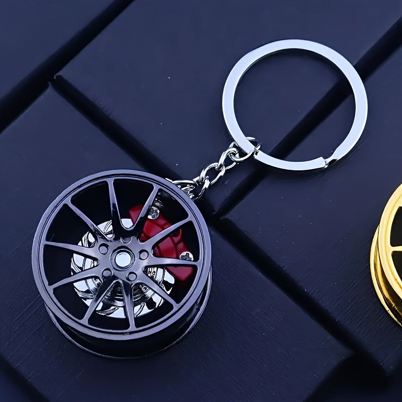 Car Enthusiast Keychain 360° Rotating Brake Caliper Car Club Gift