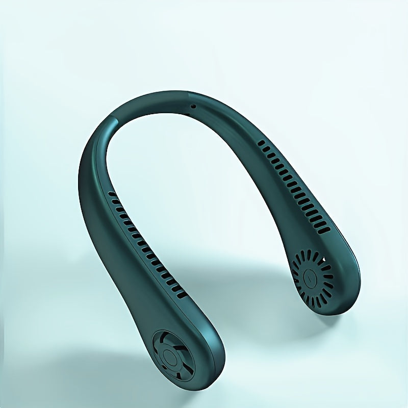 Перезаряжаемый шейный вентилятор с технологией без лопастей с 5-скоростной регулировкой, цифровым дисплеем, портативным личным охлаждающим устройством