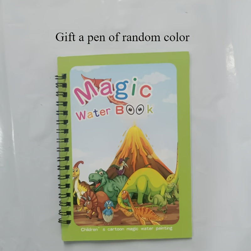 Water Painting Book for Kids Ages 3 Plus with Doodle and Coloring Pages in Mixed Colors