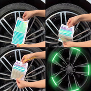20pcs Reflective Green and Silver Car Wheel Stickers Safety Tire Warning for Vehicles