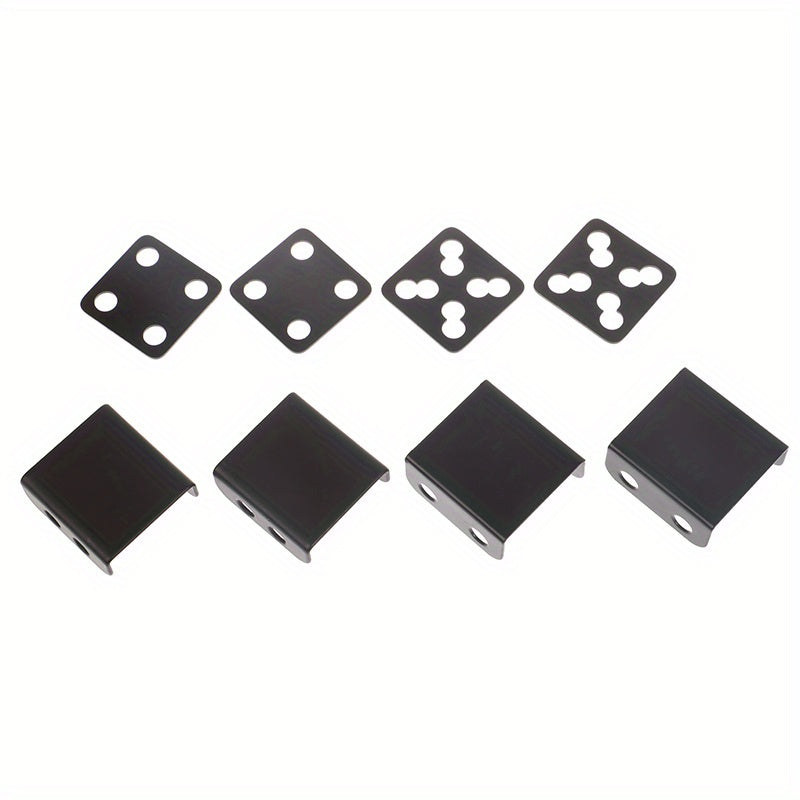 Black Metal 8-Shaped Hole Connection Parallel Mounting Brackets for Cooling Fans 8/9/12/14cm