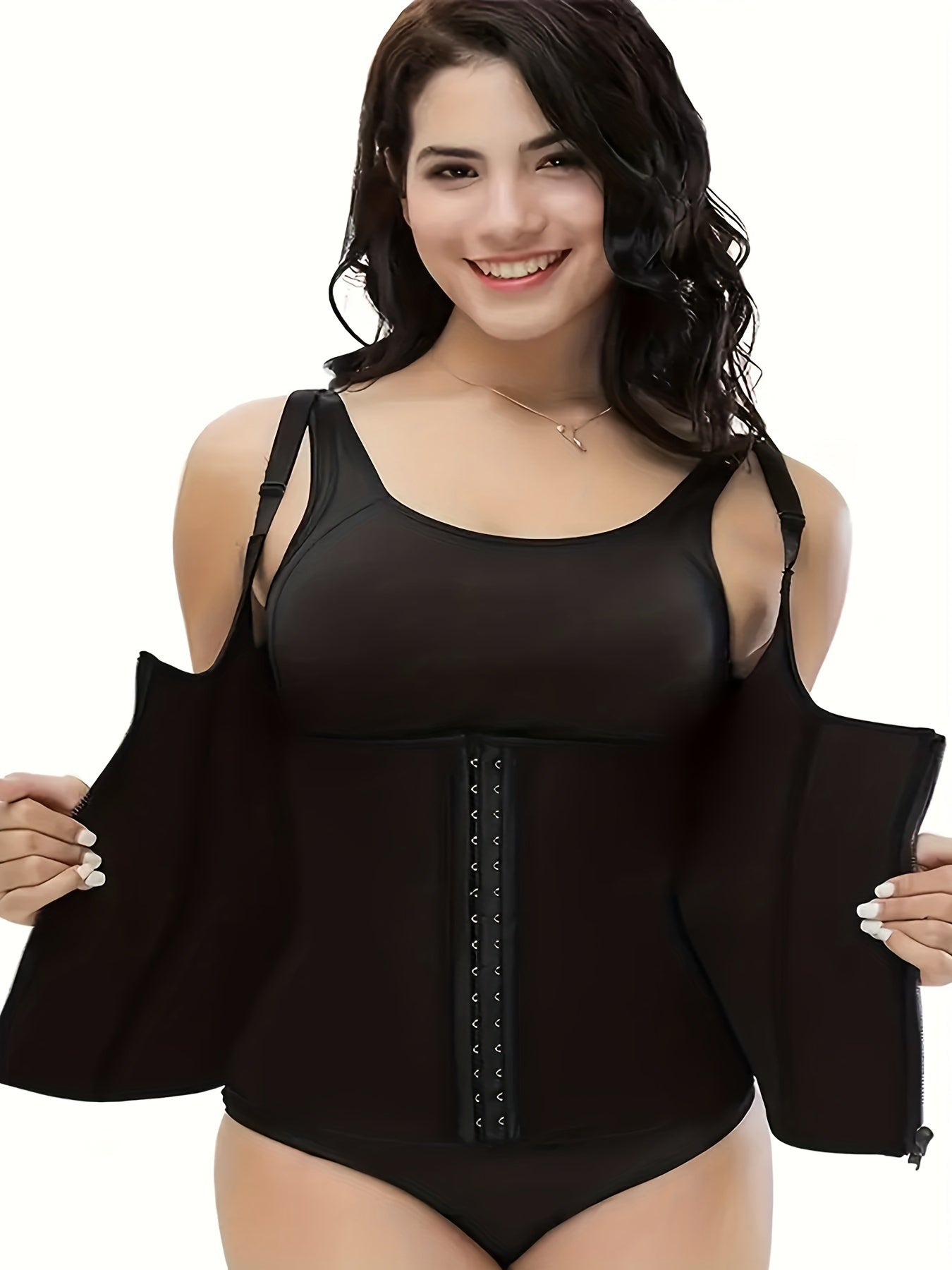 Women's Neoprene Sports Vest for Sauna and Exercise Solid Color Medium Stretch Scoop Neck