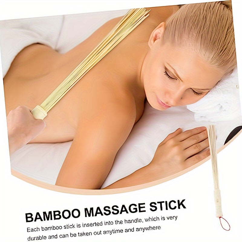 Bamboo Clapping Sticks Massage Tool Natural Wood Full Body Relaxation Fatigue Relief