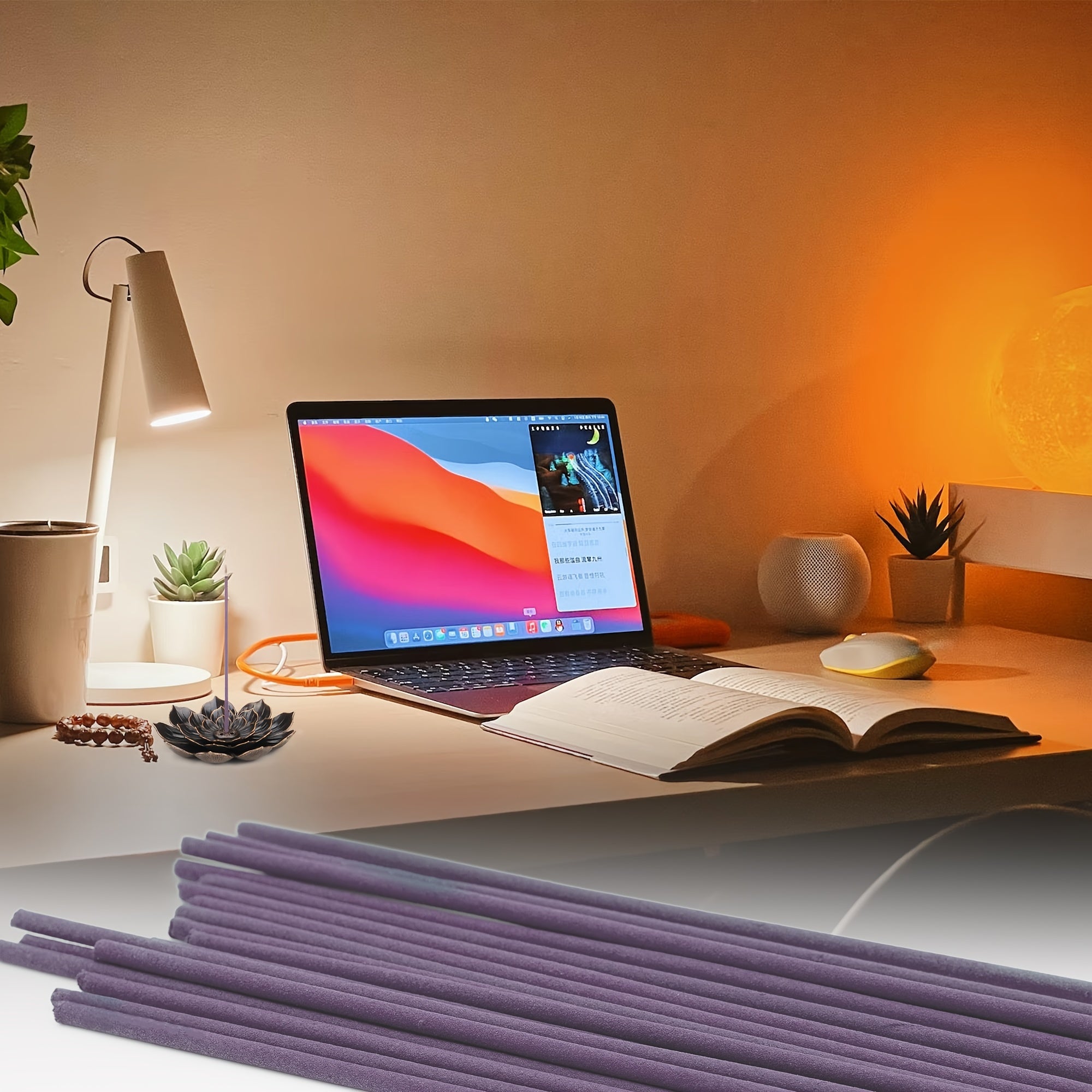 Lavender Incense Sticks Natural Relaxing Refreshing Meditation Yoga Gift