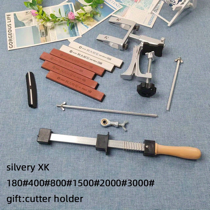 Qo'lda ishlaydigan qattiq burchakli qirqish moslamasi, olmos bilan qoplangan elektrsiz oshxona pichog'ini qirqish uchun, sozlanadigan kuchlanish nazorati, ergonomik tutqich va kompakt dizayn bilan tez va aniq pichoqni parvarish qilish uchun.