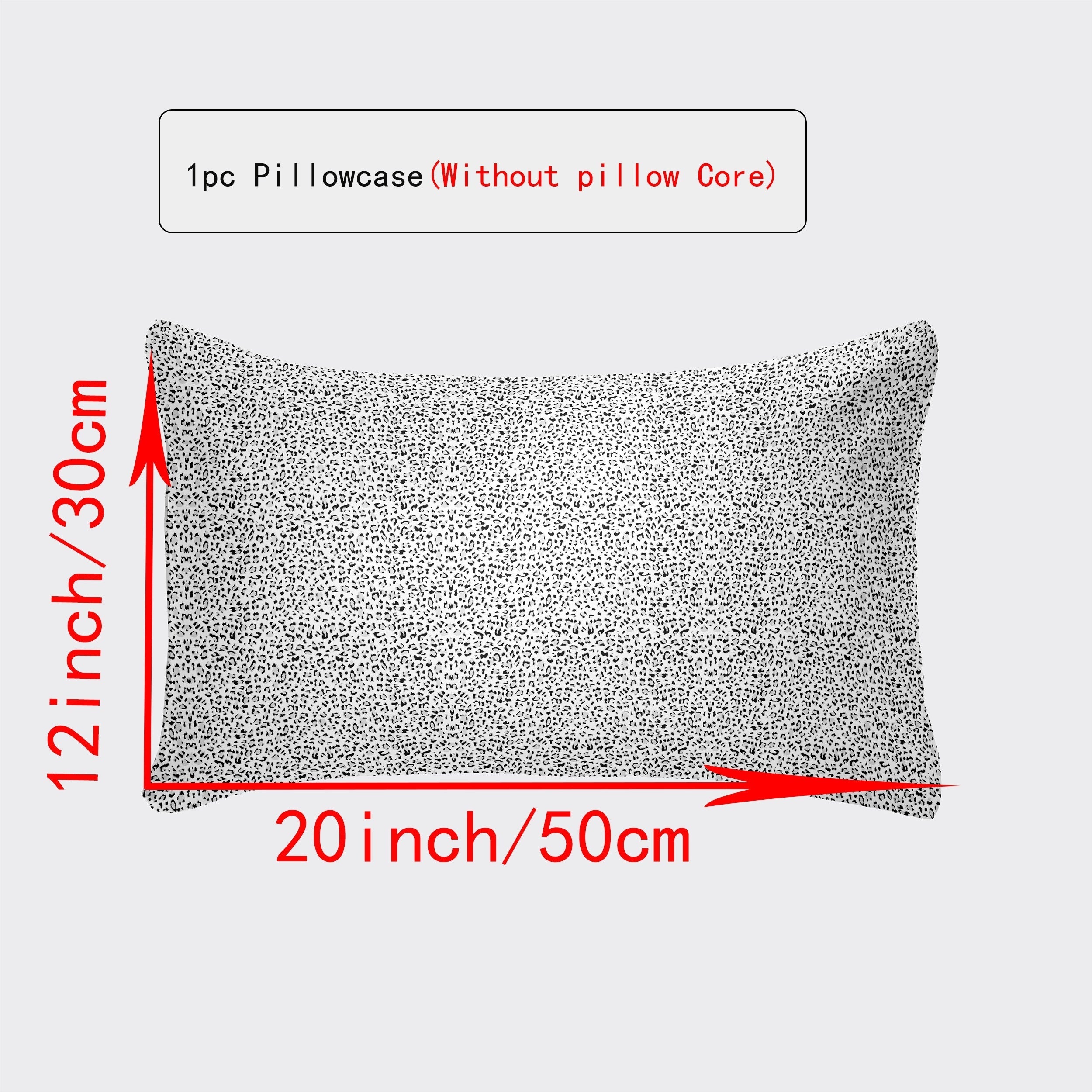 Luxurious Envelope Pillowcase Various Sizes White Gray Plaid Red Green Botanicals Leopard Geometric