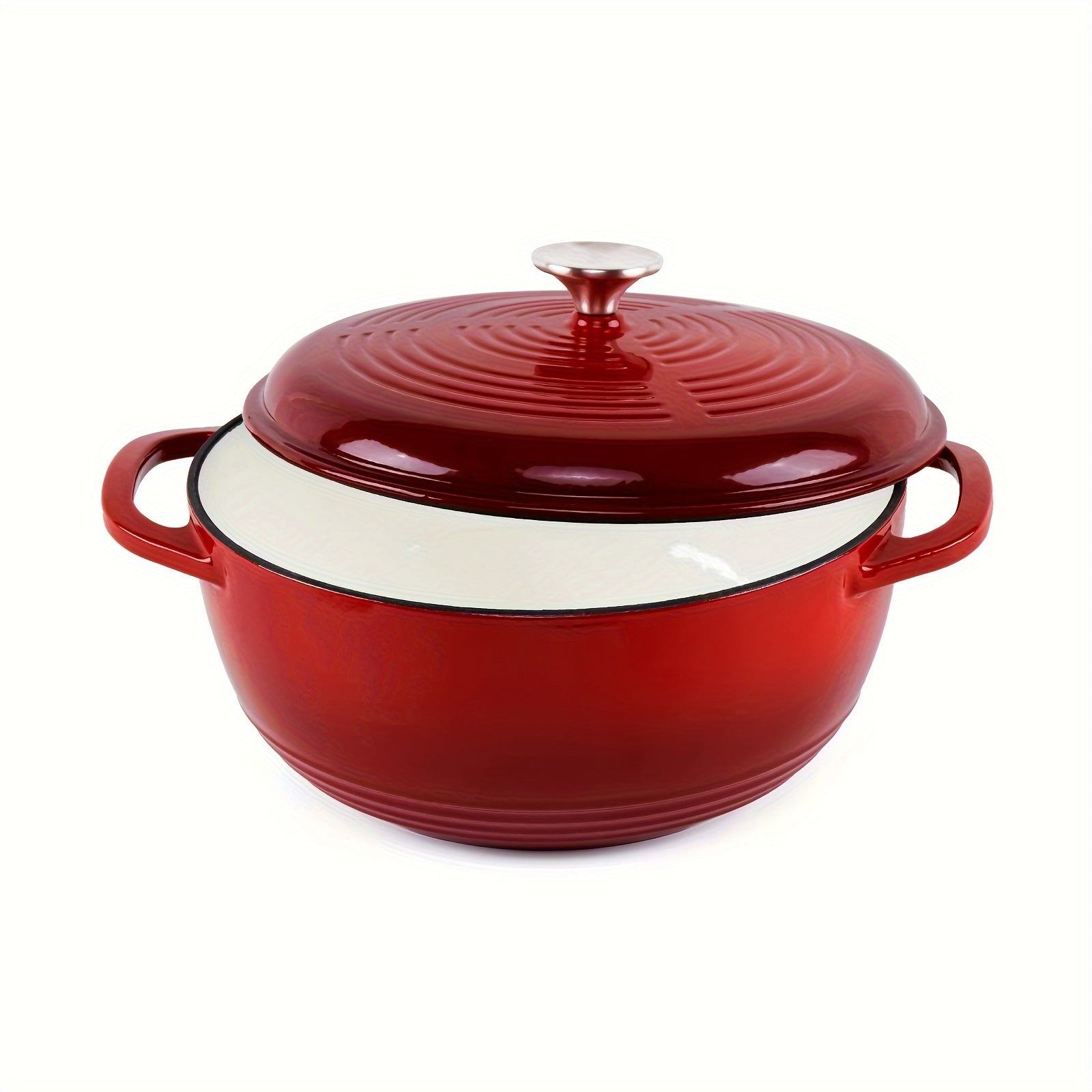 Cast Iron Enamel Pot 23cm 3.5L Multifunctional for Stove Pasta Steak