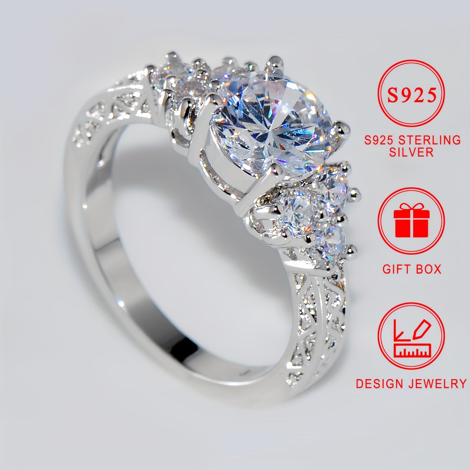 Zarif Ayollar uchun Nikoh Taklifi Eternity Band, 0.12oz og'irlikdagi Shimmering Cubic Zirconia bilan bezatilgan 925 Sterling Silver Ring. Ushbu ajoyib Bling Style Jewelry go'zal sovg'a qutisida taqdim etilgan, har qanday maxsus tadbir uchun mukammal.