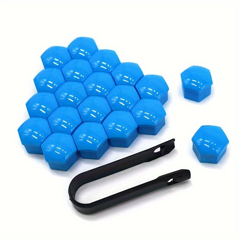 20PCS Tire Screw Caps Plastic Wheel Hub Cover Nut Protector Decor