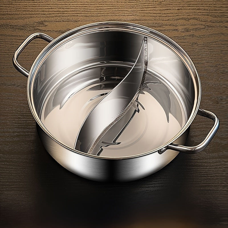 Soup Pot Yuanyang Pot 1 Piece Extra-Thick Stainless Steel Large Capacity Hot Pot Shabu Shabu