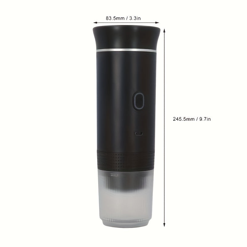 Portable Electric Espresso Maker with Heating Function USB Charging Pump Design for Outdoor Activities