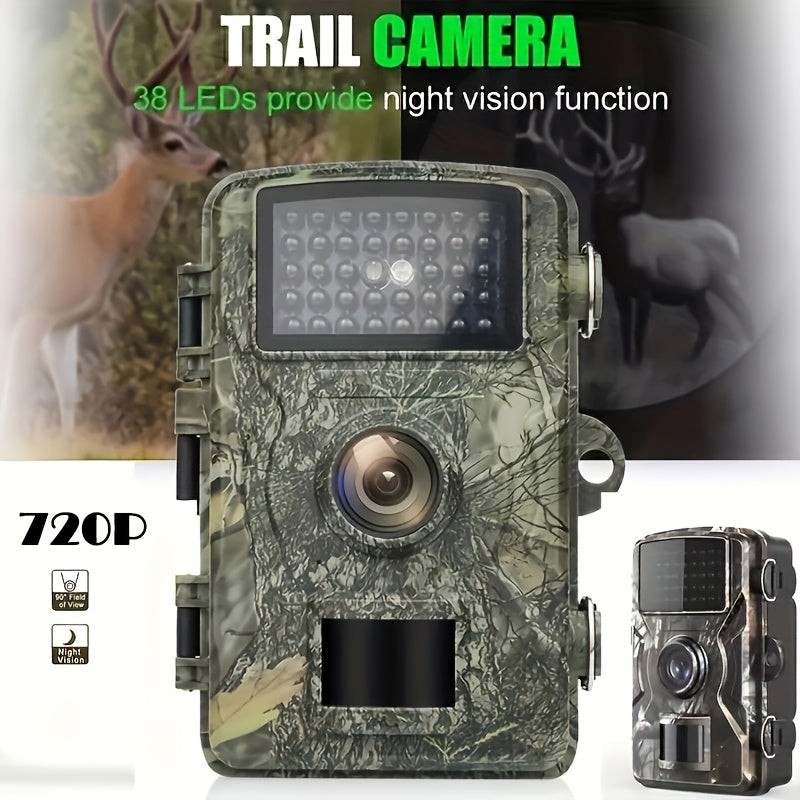 Trail Camera 2.0-Inch Screen Night Vision 33 LEDs 720P HD Video for Hunting Monitoring