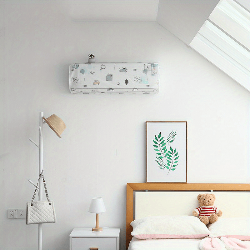 Cubierta de polvo para aire acondicionado de alta calidad, protector de tela transpirable lavable para unidades de salón y dormitorio