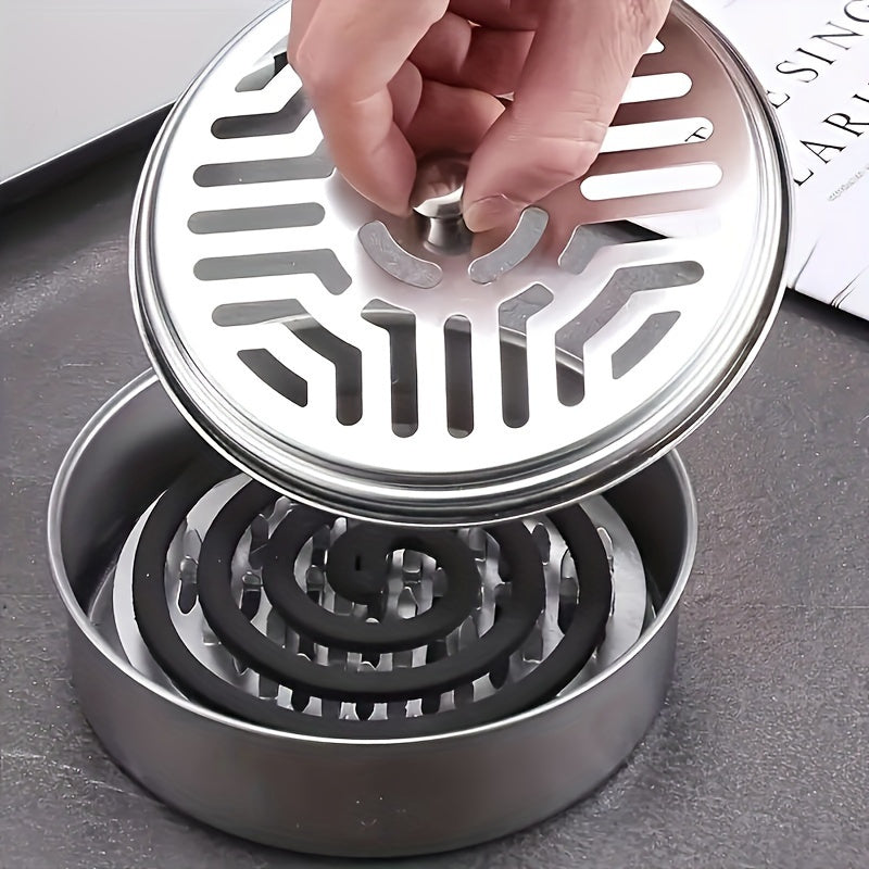 3Pcs Stainless Steel Mosquito Coil Holders Fireproof Heat Resistant for Home Office